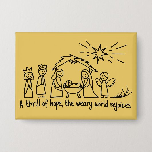 Nativity Christmas Christian Family Matching Button (Vorderseite)