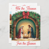 Nativity Christmas Flat Card (Vorne/Hinten)