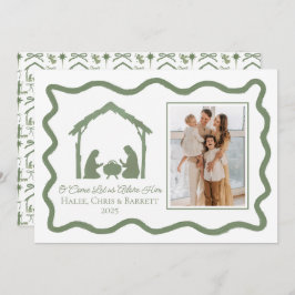 Nativity Christmas Greeting, Holiday Family Photo Feiertagskarte