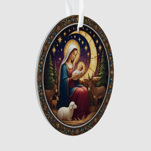Nativity Christmas Ornament – Double-Sided (Vorderseite)