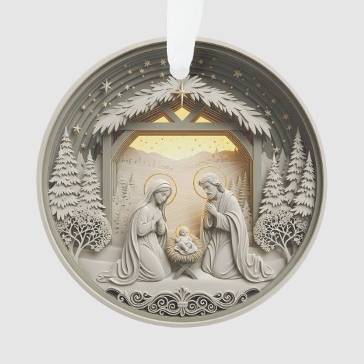 Nativity Christmas Ornament – Holy Family 1 (Vorderseite)