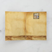 NATIVITY CHRISTMAS PARCHMENT Blue Gem Feiertagskarte (Innenseite)