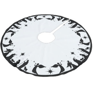 Nativity Christmas Tree Skirt, Personalized  Polyester Weihnachtsbaumdecke