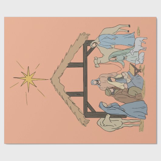 NATIVITY CHRISTMAS WRAPPING PAPER GESCHENKPAPIER (Flach)