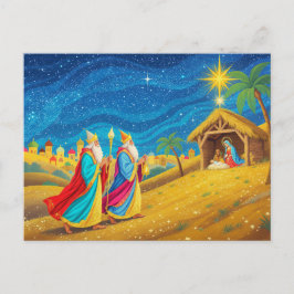 Nativity Epiphany Three Kings Christmas Feiertagspostkarte