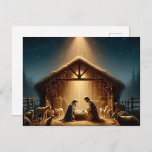 Nativity Feiertagspostkarte (Vorne/Hinten)