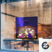 Nativity Fensteraufkleber (Café-Fenster)