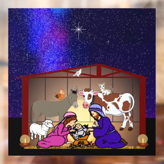 Nativity Fensteraufkleber (Blatt 2)