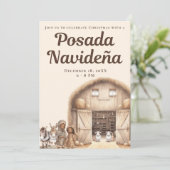 Nativity Festive Mexican Posada Navideña Einladung (Stehend Vorderseite)