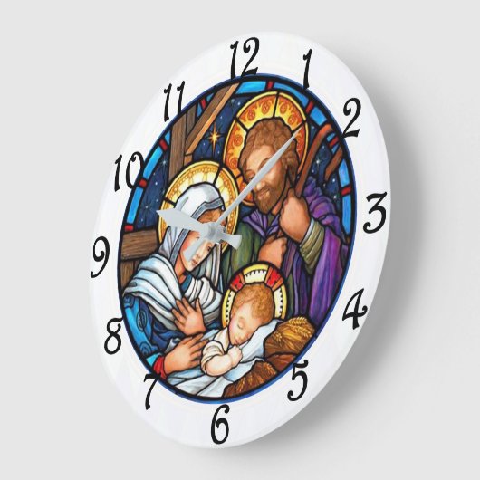 Nativity Große Wanduhr (Winkel)