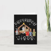 Nativity Happy Birthday Jesus Christmas Nativity C Karte (Vorderseite)