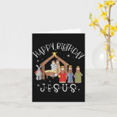 Nativity Happy Birthday Jesus Christmas Nativity C Karte (Gelbe Blume)