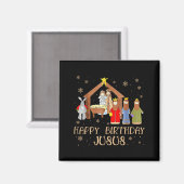 Nativity Happy Birthday Jesus Christmas Nativity C Magnet (Vorderseite/Rückseite)