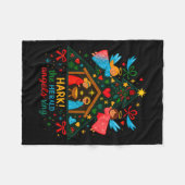 Nativity Hark The Herald Angels Sing Cute Christma Fleecedecke (Vorderseite (Horizontal))