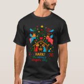 Nativity Hark The Herald Angels Sing Cute Christma T-Shirt (Vorderseite)