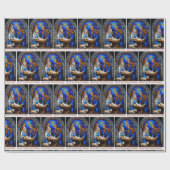 Nativity Holy Family Add Your Text Christmas Gift Geschenkpapier (Flach)