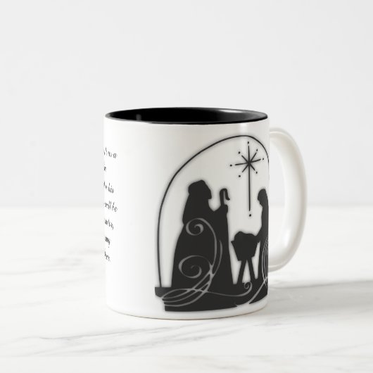 Nativity-/jesaja-9:6 Zweifarbige Tasse (VorderseiteRechts)