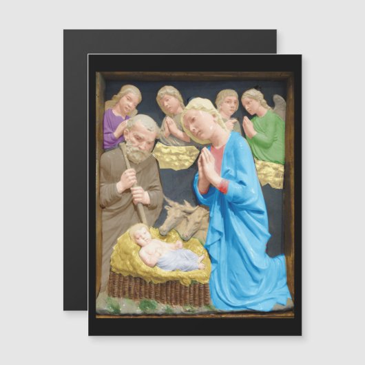 NATIVITY Luca Della Robbia Magnetkarte Weihnachtsk (Vorne/Hinten)