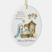 Nativity Manger Scene Bible Verse First Christmas Keramik Ornament (Rechts)