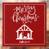 Nativity Merry Christmas Window Cling Fensteraufkleber (Blatt 2)