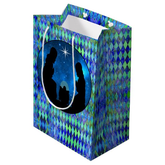 Nativity Mittlere Geschenktüte (Rückseite Schrägansicht)