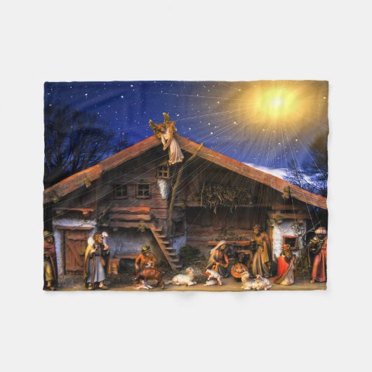 Nativity of Jesus Christ Fleecedecke (Vorderseite (Horizontal))