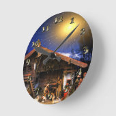 Nativity of Jesus Christ Runde Wanduhr (Winkel)