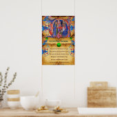 NATIVITY Old Irish Christmas Segen Parchment Poster (Küche)