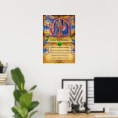 NATIVITY Old Irish Christmas Segen Parchment Poster (Heimbüro)