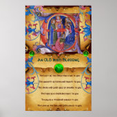 NATIVITY Old Irish Christmas Segen Parchment Poster (Vorne)