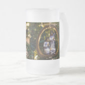 Nativity Ornament Bible Verse Mattierte Tasse aus  (VorderseiteRechts)