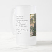 Nativity Ornament Bible Verse Mattierte Tasse aus  (Vorderseite Links)