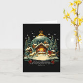 Nativity Ornament Christmas Scene Matthew 1_21  Karte (Gelbe Blume)