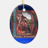 NATIVITY PARCHITY Blue Gemstone Monogram Keramikornament (Hinten)