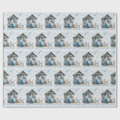 Nativity Personalize Name Baby Jesus Christmas Geschenkpapier (Flach)