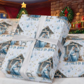 Nativity Personalize Text Baby Jesus Christmas Geschenkpapier