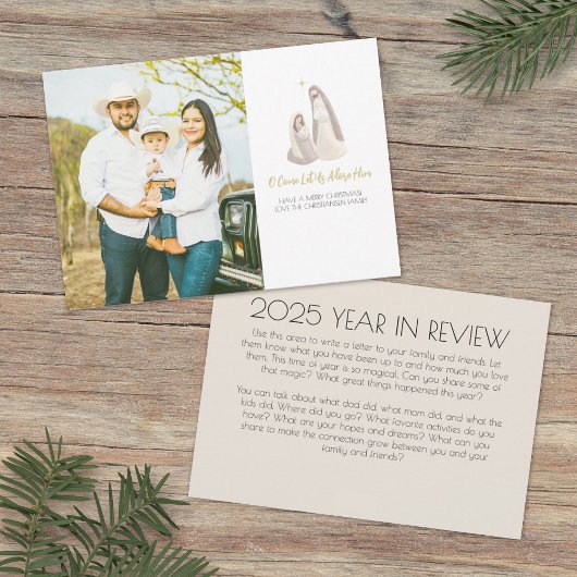 Nativity Photo Christmas Card Feiertagskarte