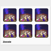 Nativity Quadratischer Aufkleber (Blatt)