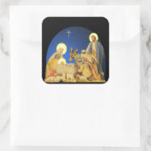 Nativity Quadratischer Aufkleber (Tasche)
