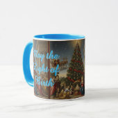 Nativity Santa Combo Christmas Coffee Mug Tasse (Vorderseite Links)