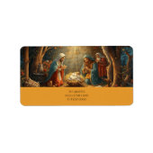 Nativity Scene address  Adressaufkleber (Vorne)