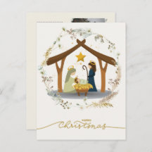 Nativity Scene Baby Jesus in the Manger Your Photo