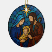 Nativity Scene Baby Jesus Manger Christmas Keramik Ornament (Links)