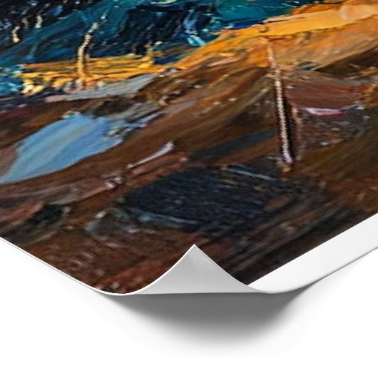 Nativity Scene, beautiful illustration, Poster (Ecke)