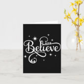 Nativity Scene Believe Christian Family Merry Chri Karte (Gelbe Blume)