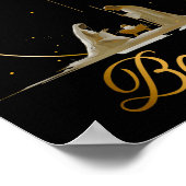 Nativity Scene Believe Christian Xmas Family Merry Poster (Ecke)