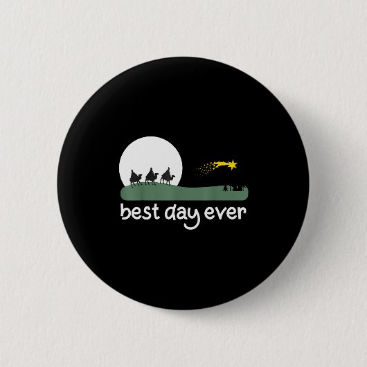 Nativity Scene _ Christmas Day Ever Button (Vorderseite)