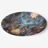 Nativity Scene Christmas Plate – Holy Night Décor Pappteller (Schrägansicht)