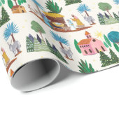 Nativity Scene Ecru Hand drawn Christmas Geschenkpapier (Rolleneckpunkt)