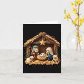Nativity Scene Faux Yarn Crochet Jesus Christmas R Karte (Gelbe Blume)